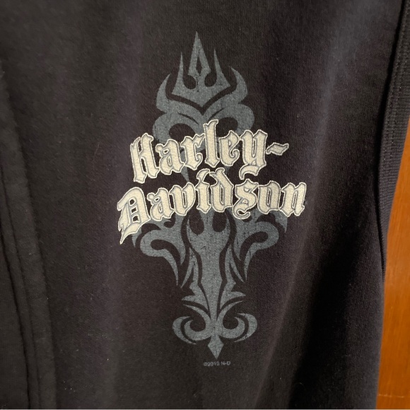 Harley Davidson Sleevless Hoodie Black Sz L Orchard Park, NY Southtowns Buffalo - Picture 2 of 7